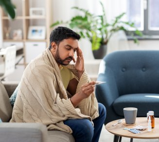 homme fievre temperature